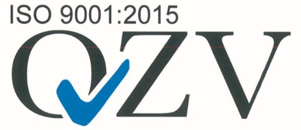 Logo der ISO 9001:2015 Zertifizierung durch QVZ